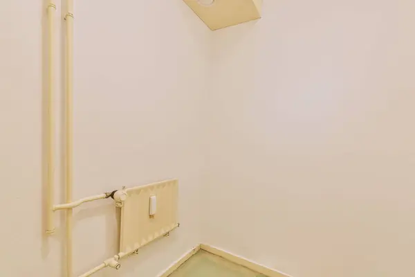 Corner Empty Room Radiator — Stock Photo, Image