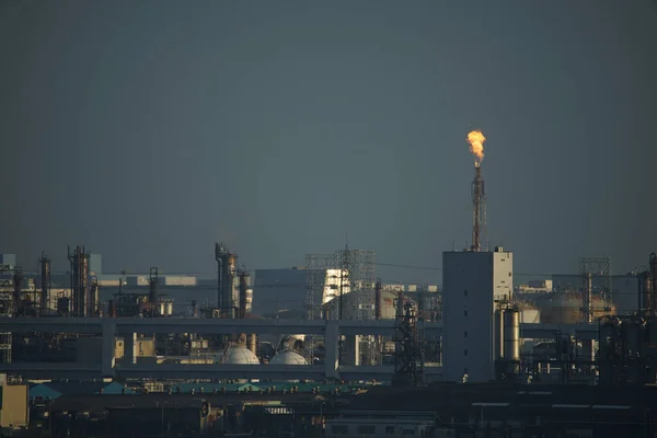 Bild Einer Fabrik Industriegebiet Keihin — Stockfoto