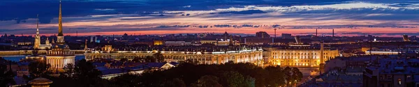 Night Saint Petersburg Panoramic View — Stock Photo, Image