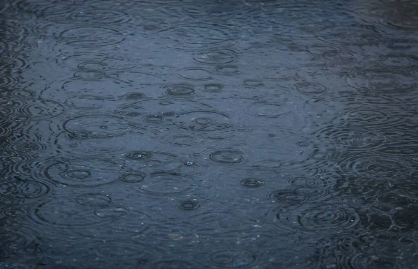 Regendruppels Vallen Zwembad — Stockfoto