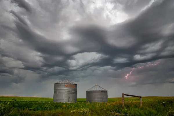 Prairie Storm Clouds Nature Background — Stock Photo, Image