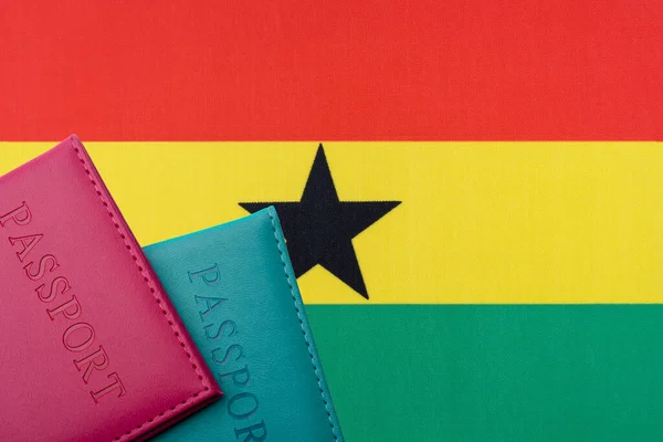 Flag Ghana Two Passports — Stock Photo, Image