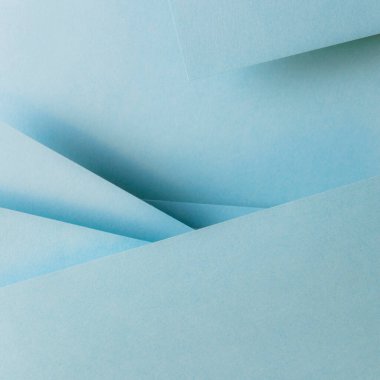 mavi renkli kağıtlar geometri bileşimi afiş arkaplanı