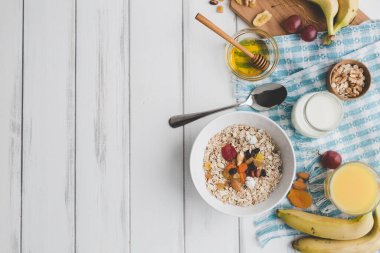 Kahvaltı besinleri görünümü