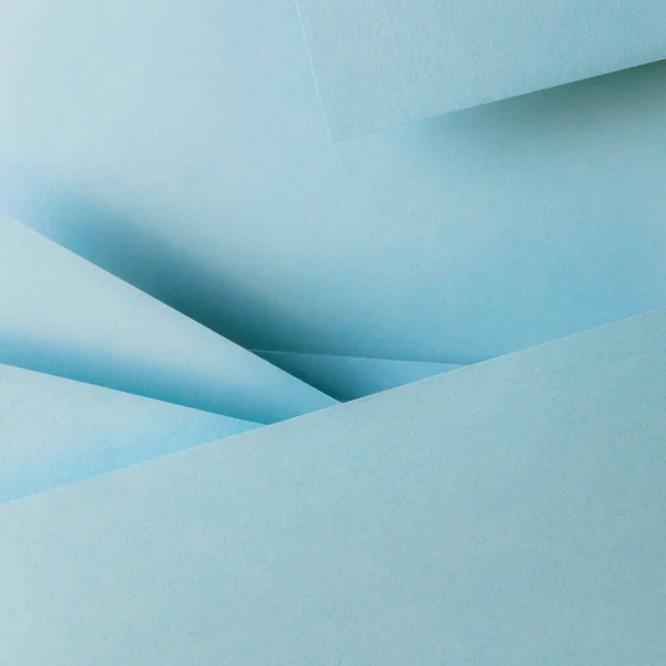 Papeles Color Azul Geometría Composición Banner Fondo —  Fotos de Stock