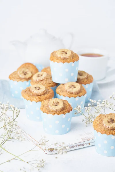 Nahaufnahme Von Köstlichen Süßen Cupcakes — Stockfoto