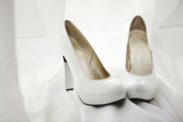 新娘的鞋子背景 — 图库照片