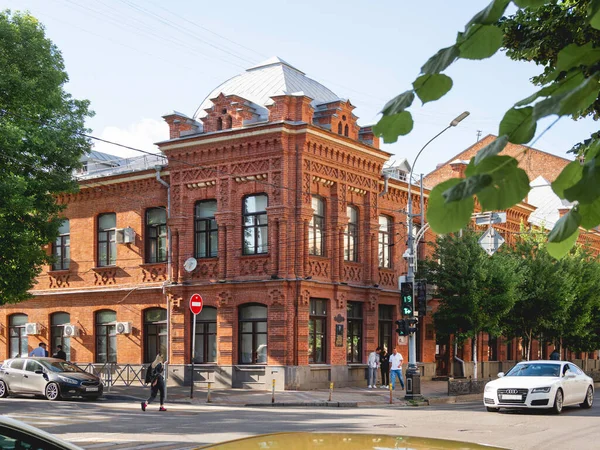 Krasnodar Russia Czerwca 2021 Stary Dom Generała Nazarow Zbudowany Czerwonych — Zdjęcie stockowe