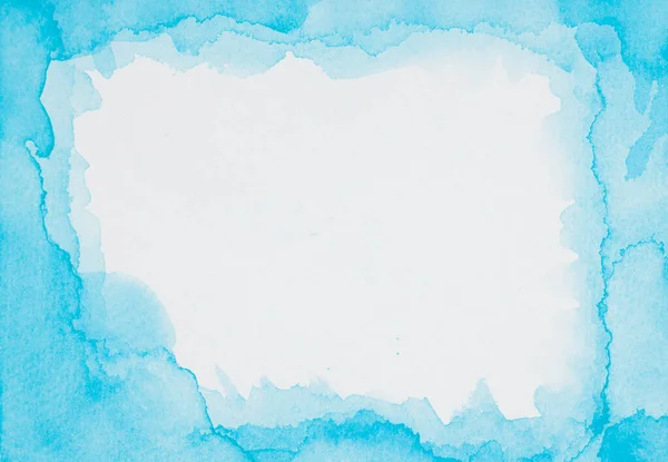 Синя Рамка Фарбує Білий Лист — стокове фото