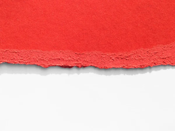 Roter Papierriss Auf Hintergrund Nahaufnahme — Stockfoto