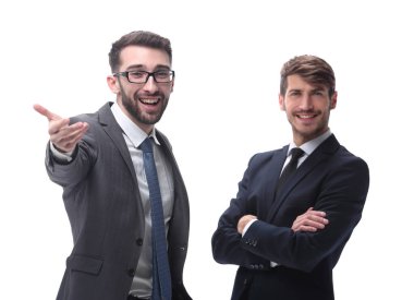  iki işadamları birlikte ayakta