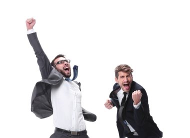  İki neşeli iş adamı.