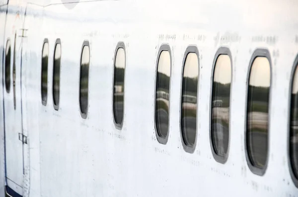 Крупним Планом Вікно Літака — стокове фото