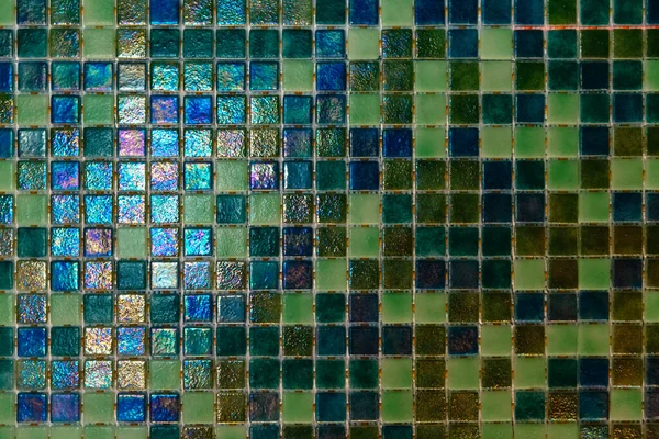Zielona Mozaika Ścianie Wystrój Wnętrz Łazienki — Zdjęcie stockowe