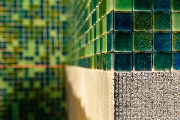 Process Building Sauna Mosaic Tile Bathrooms — Stock Photo, Image