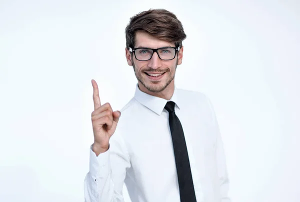 Businessman Pointing Side — Stock Photo, Image