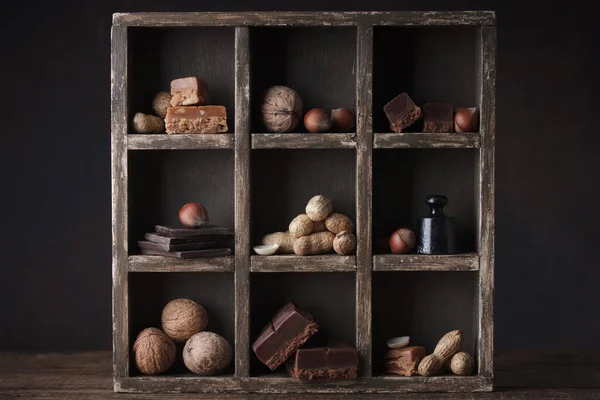 Assorted Chocolate Sweets Box — Stock Photo, Image