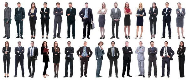 成功したビジネス界の人々は白人を背景に — ストック写真