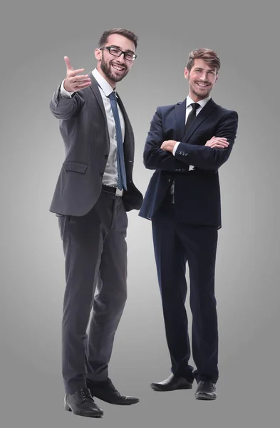 Два Бизнесмена Стоят Вместе — стоковое фото