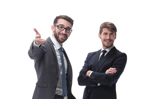 Zwei Geschäftsleute Stehen Zusammen — Stockfoto