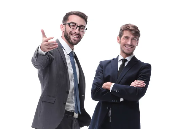 Dwóch Biznesmenów Stojąc Razem — Zdjęcie stockowe