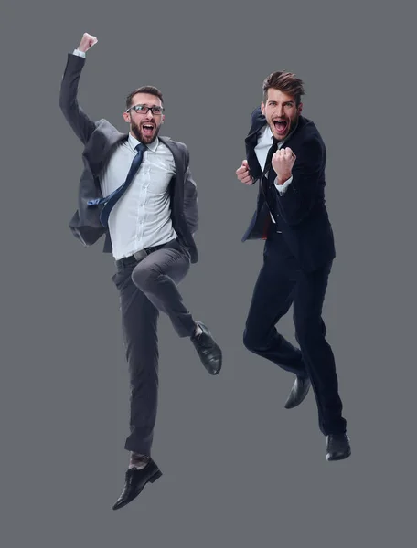 Δύο Χαρούμενους Επιχειρηματίες — Φωτογραφία Αρχείου