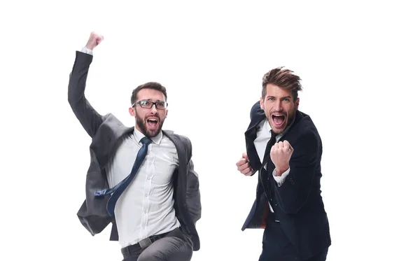 Two Cheerful Business People — Stock Photo, Image