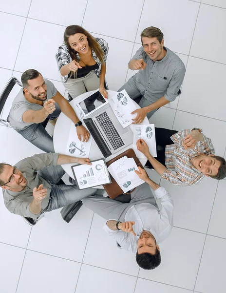 Top View Business Team Pointing You — Stock Photo, Image
