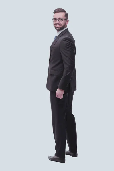 Voller Länge Ein Erfolgreicher Junger Mann Business Anzug — Stockfoto