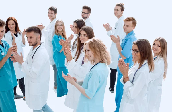 Büyük Bir Grup Doktor Başarılarını Alkışlayarak Destekledi — Stok fotoğraf