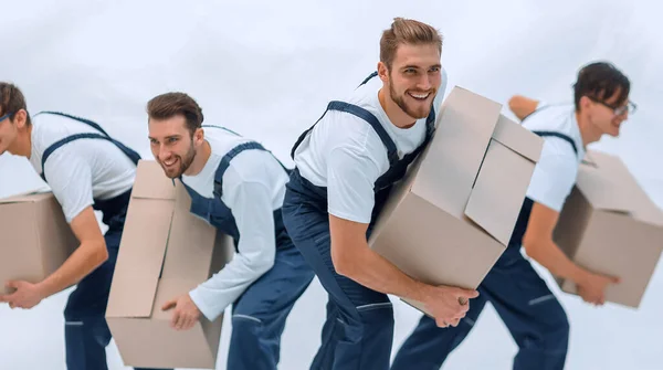 Responsible Movers Hurry Job — Stock Photo, Image