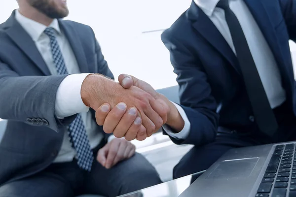 Dorośli Partnerzy Biznesowi Ściskający Dłonie — Zdjęcie stockowe