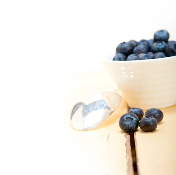 Fresh Blueberry Bowl Close — Stock Photo, Image
