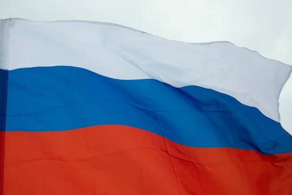 Flaga Rosji Symbol Federacji Rosyjskiej Połączenie Białego Niebieskiego Czerwonego — Zdjęcie stockowe