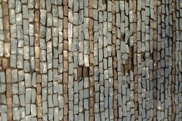 Mosaic Texture Wall Made Pieces Glass Colored Stone — Stock Photo, Image