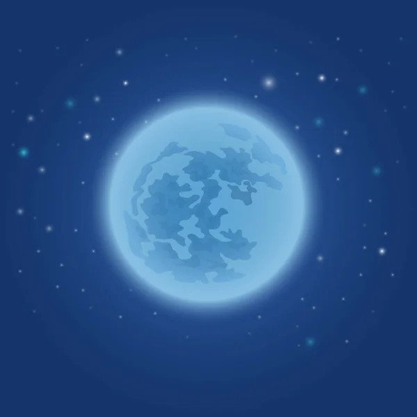 Полная Луна Ночном Небе — стоковое фото