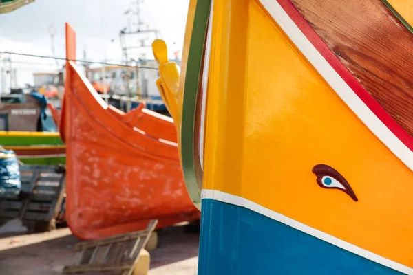 Båt Malta Närbild — Stockfoto
