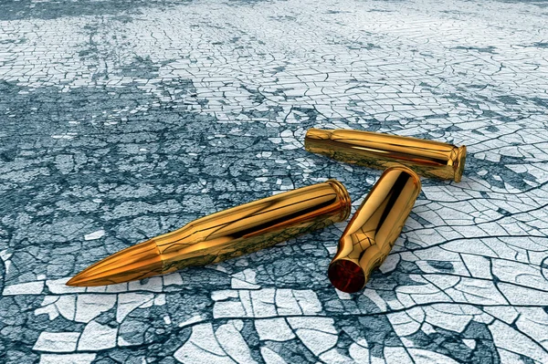 Goldene Kugeln Auf Der Oberfläche Eines Alten Tisches — Stockfoto