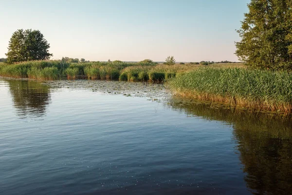 Ufer Des Nemunas Deltas Und Litauische Felder Der Ferne — Stockfoto