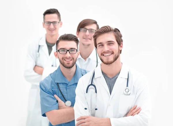 Başarılı Doktorlar Isolated Beyaz Grup — Stok fotoğraf