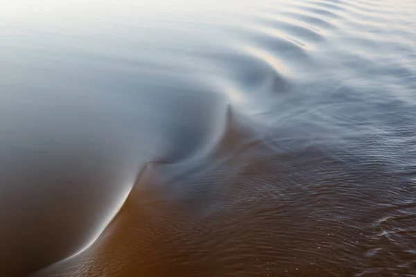 Pegada Nave Água Torcida Por Uma Hélice Barco Bela Textura — Fotografia de Stock