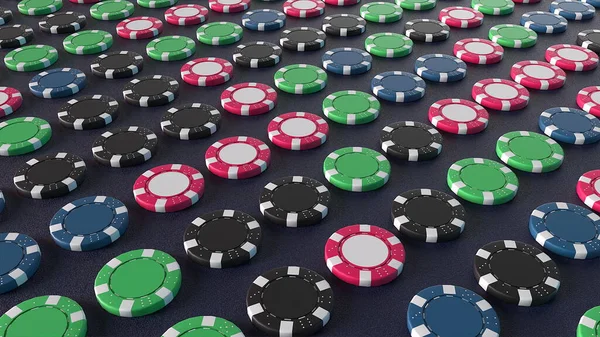 Jetons Poker Sur Fond Abstrait — Photo