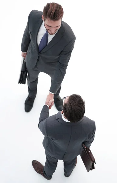 Top View Handshake Business Partners — Stock Photo, Image
