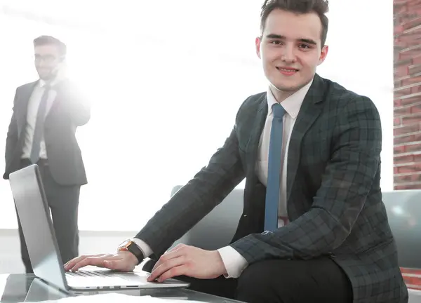 Business Concept Determined Jovem Empresário — Fotografia de Stock