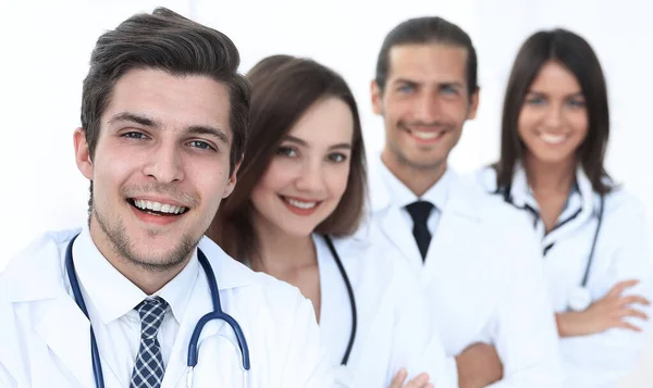 Retrato Confiante Grupo Feliz Médicos — Fotografia de Stock