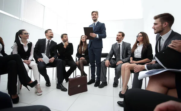 Coach Leads Session Business Team — Stock Photo, Image