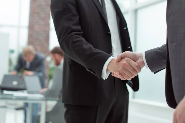Handshake Business People Modern Office — Stock Photo, Image