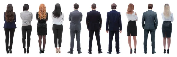 Rear View Group Young Business People Looking Forward — Stock Photo, Image