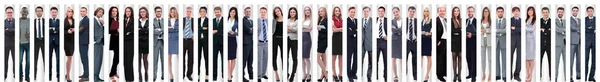 Colagem Panorâmica Grupo Jovens Empresários Bem Sucedidos — Fotografia de Stock