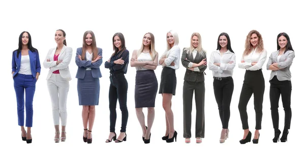 Full Tillväxt Grupp Framgångsrika Affärskvinnor — Stockfoto